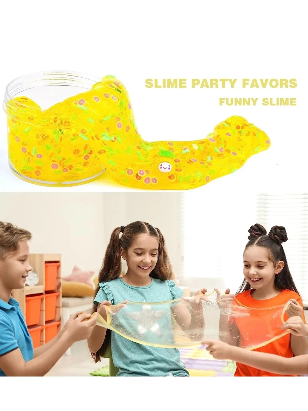 Kids Slime Kit Party Pack - Pink and Multicolor Tubs with Charms